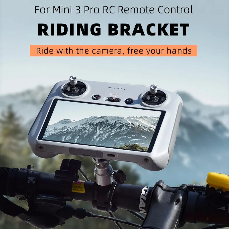 Bike Clip Mount  DJI Mini 4 Pro/3 Pro Bicycle Bracket Holder Fix Clamp Protable Clip  RC/RC 2 Remote Controller Accessory