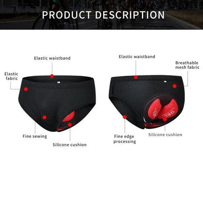 PC Biker Cycle Undershorts Padded Biking Shorts Breathable Cycling Underwea