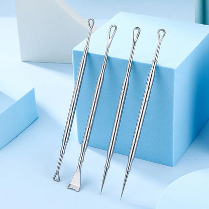 Blackhead Remover Pimple Popper Tool Acne Needle Removing Treatment Comedone Whitehead Popping Zit Nose Face Blemish Extractor