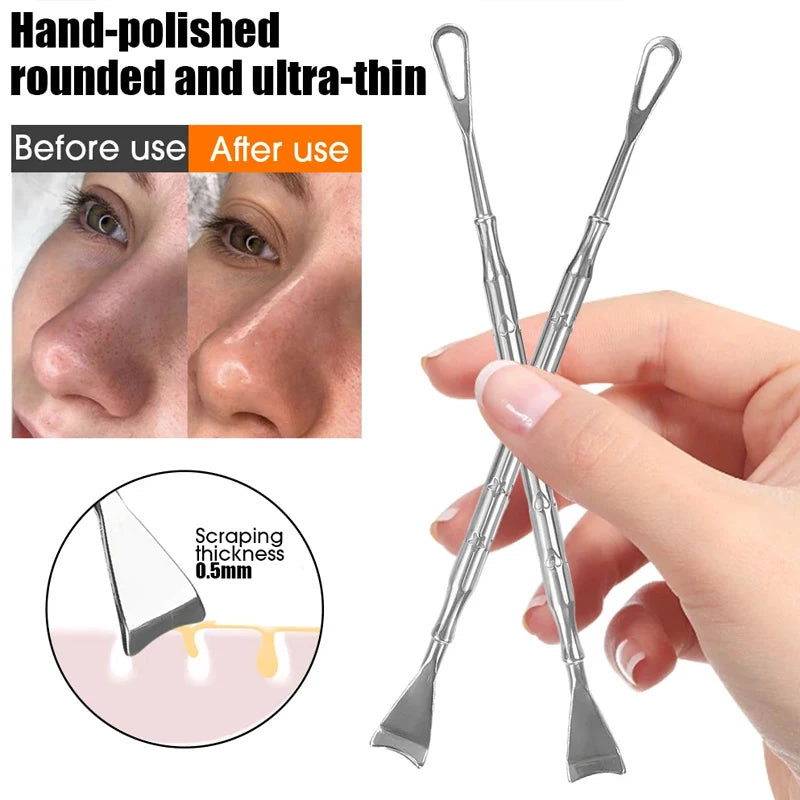 Blackhead Remover Pimple Popper Tool Acne Needle Removing Treatment Comedone Whitehead Popping Zit Nose Face Blemish Extractor