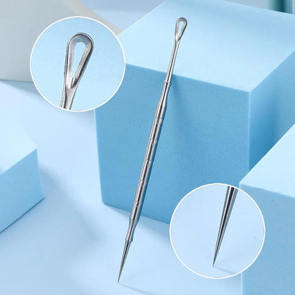 Blackhead Remover Pimple Popper Tool Acne Needle Removing Treatment Comedone Whitehead Popping Zit Nose Face Blemish Extractor