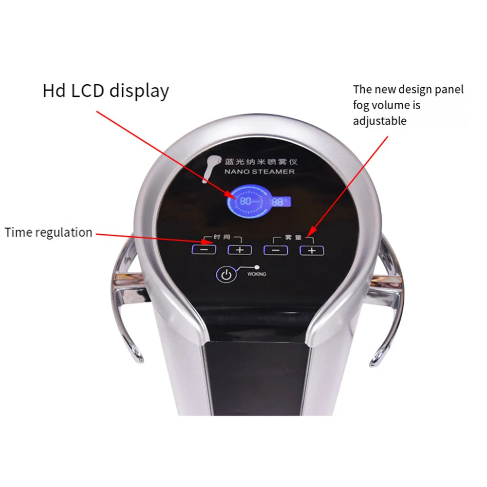 PC Blu-Ray Humidifier Facial Shampoo Hair Steamer Rolling Stand Hooded Hair Dyeing Coloring Perming Conditioning Salon Spa Steamer