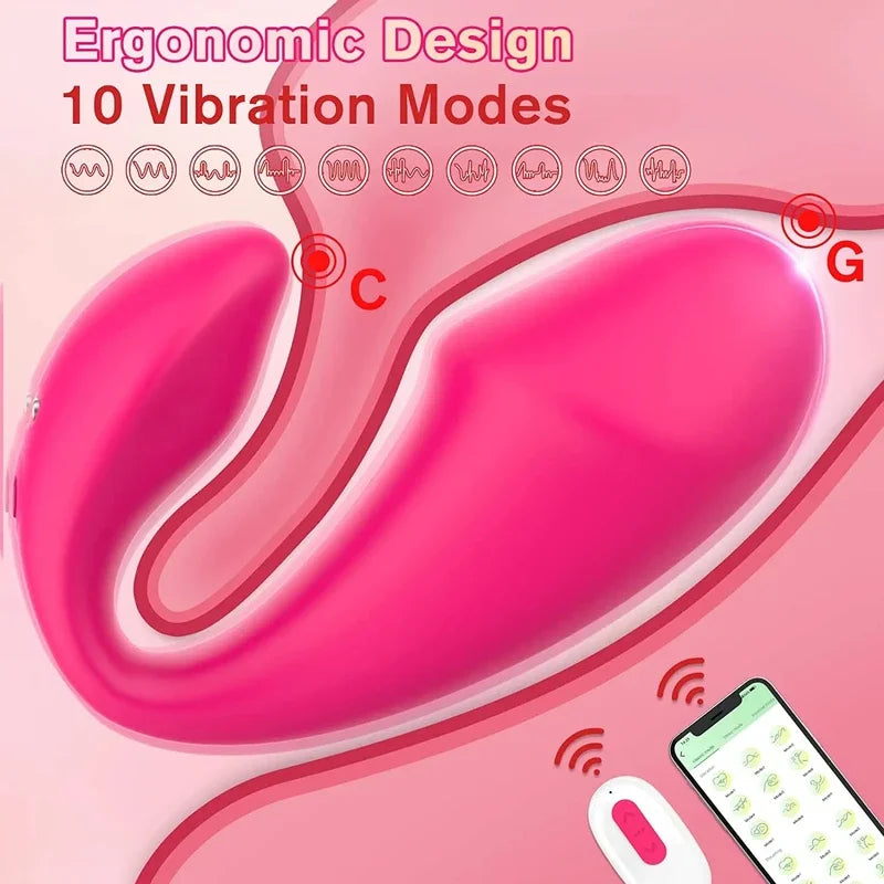 Gtooza_Bluetooth APP Remote Control   Women  Stimulator Wireless G Spot Massager Vibrating Egg Female Adult Sex Toys gtooza.com