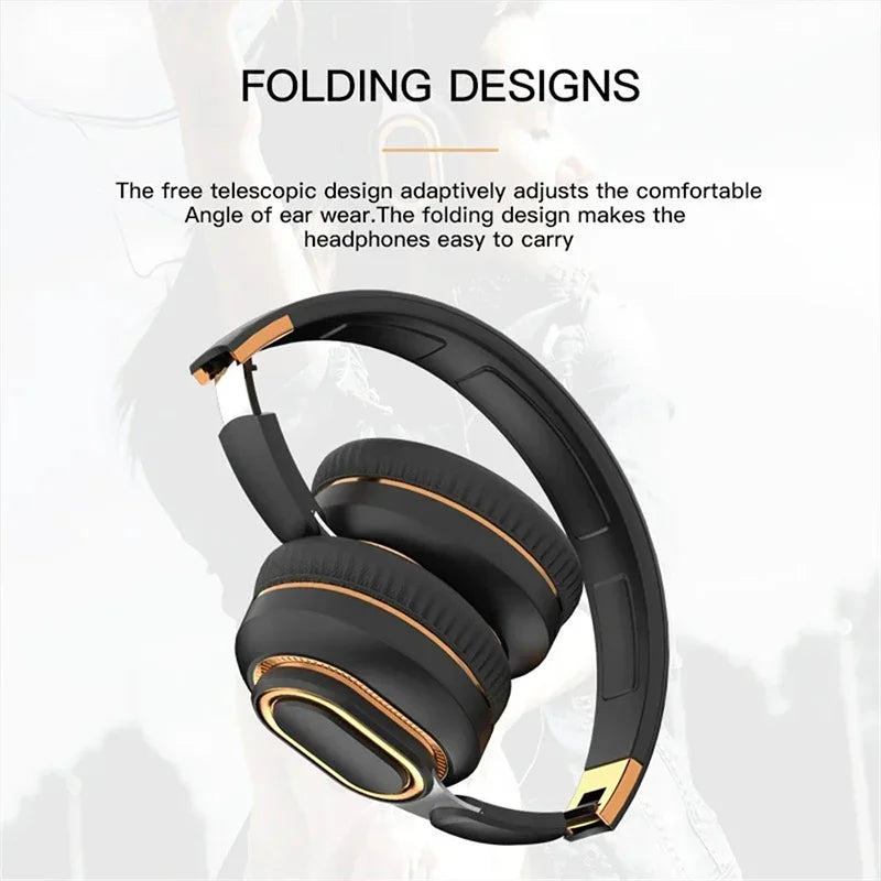 PCBluetooth Headphones Wireless Headphon with Mic USB Adaptor Headset Noise