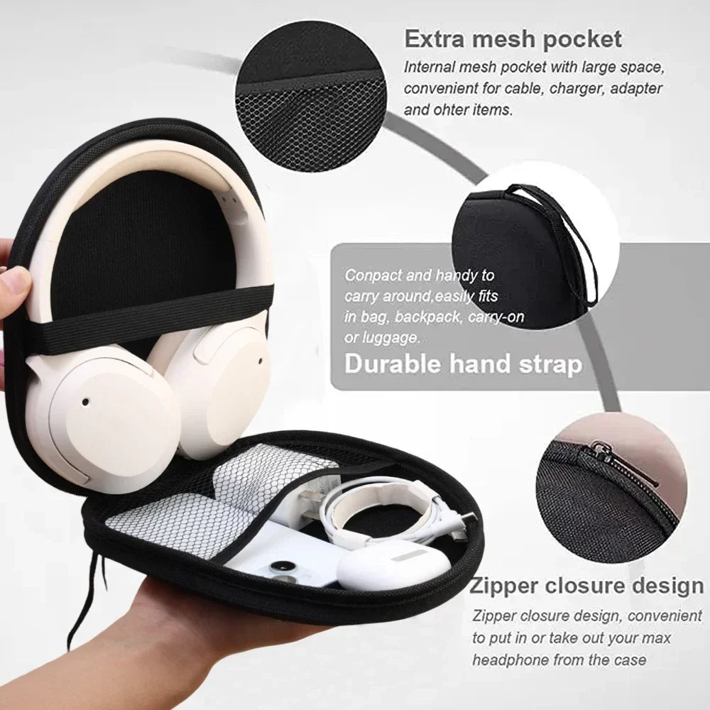 Bluetooth Headset Earphone Hard Case Wriststrap Storage Bag Portable Travel Shockproof Waterproof Earbuds Carrying Pouch Bags