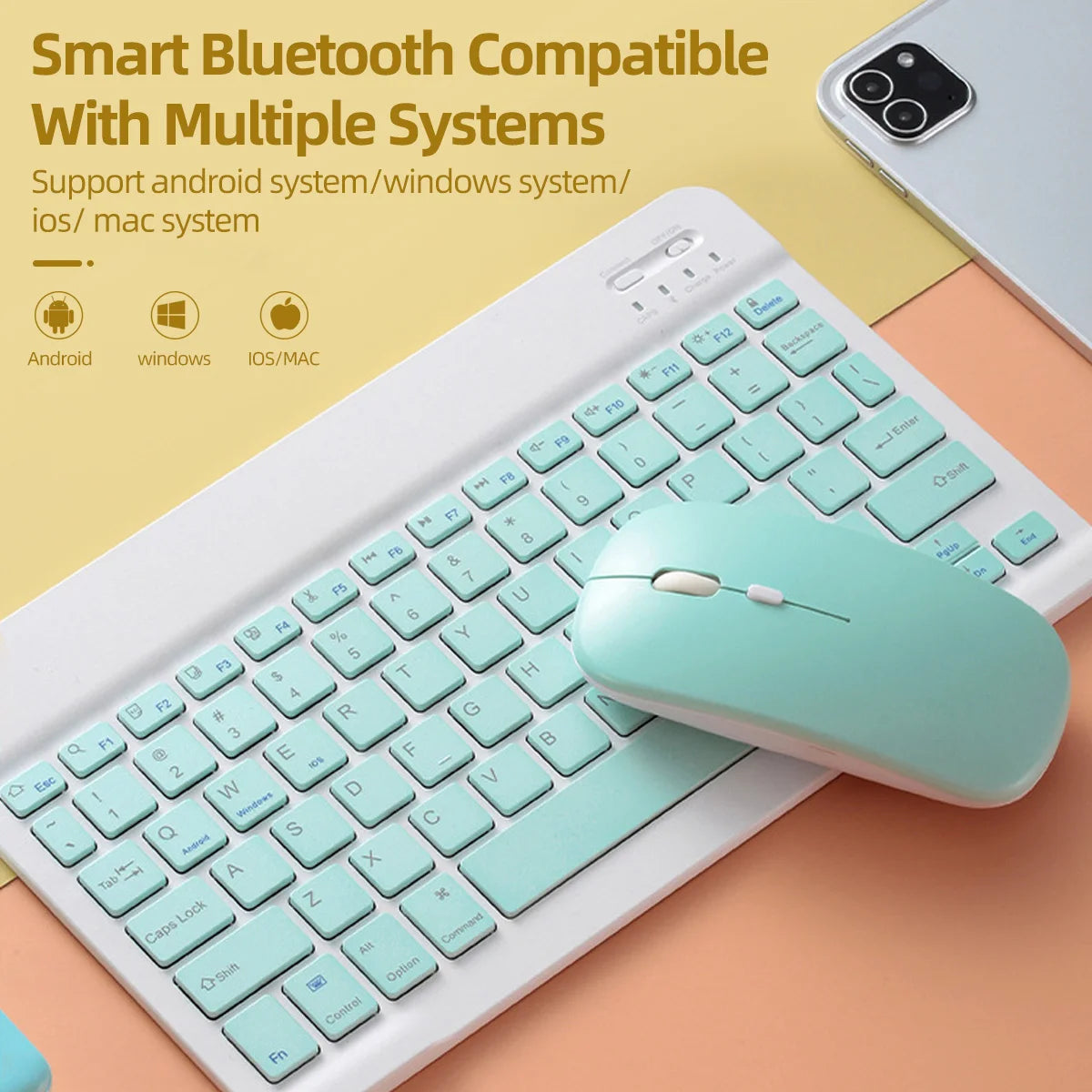 PC Bluetooth Mouse For iPad Samsung Huawei Lenovo Android Windows Tablet Battery Wireless Mouse For Notebook Computer