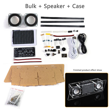 Bluetooth Speaker Kit DIY Soldering Project Spectrum USB Electronic Amplifier Home Stereo Speaker DIY Kit for Leaning Soldering