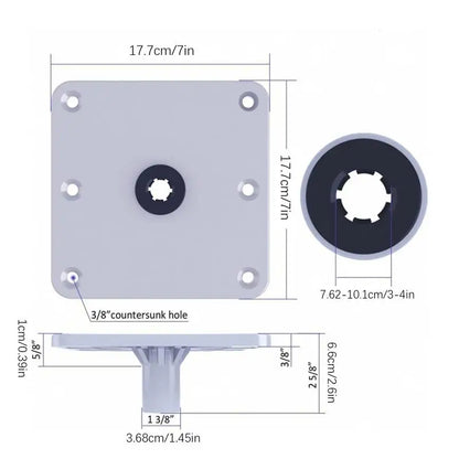 PC Boat Seat Pedestal Mount Package Marine Boat Pedestal Base Boat Seat Pin