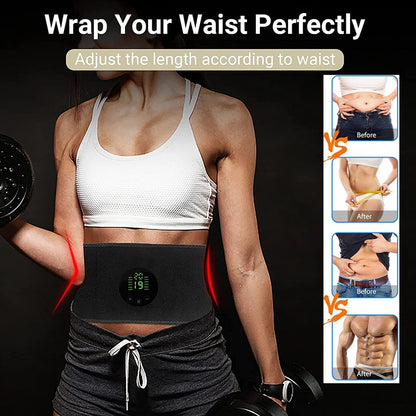 PC Body Abdominal Muscle Trainer Stimulator EMS Fitness Belt Electronic Ton