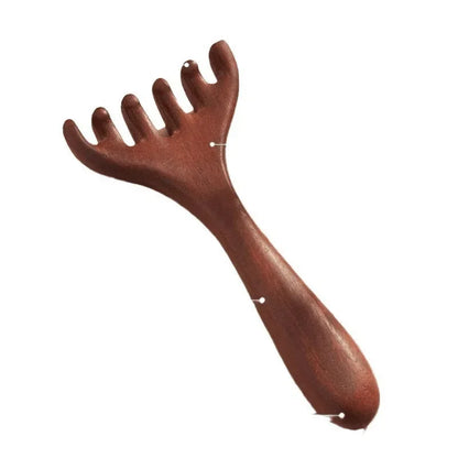 PC Body Meridian Massage Comb Sandalwood Deer Antlers Wide Tooth Acupunctur