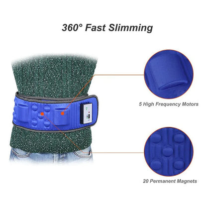 PC Body Slimming Belt Electric Vibrating Abdominal Muscle Trainer With 5 Mo