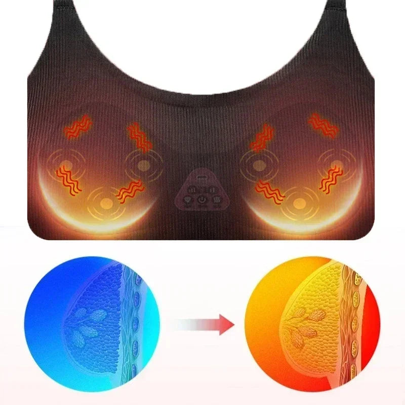 PC Breast vibration massage bra electric bra massage infrared heating breas