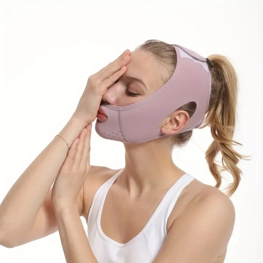 Breathable Face Slimming Band Women V-Line Face Shaper Chin Cheek Lift Up Belt Anti Wrinkle Facial Massage Strap Skin Care Tools