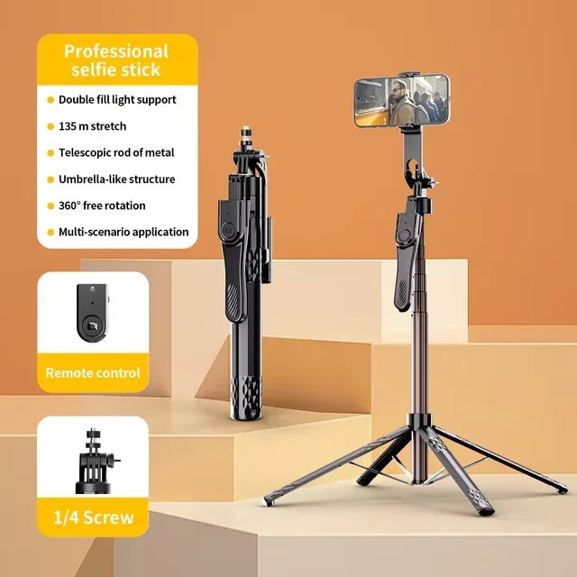 PCC11 Selfie Stick Tripod Stand with Light Bluetooth Remote Extendable Trip