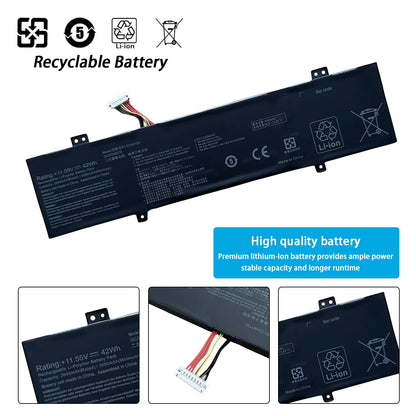 PC C31N1733 Laptop Battery For ASUS VivoBook Flip 14 TP412U TP412UA TP412FA SF4100F VivoBook Flip 14 TP412UA-DB31T