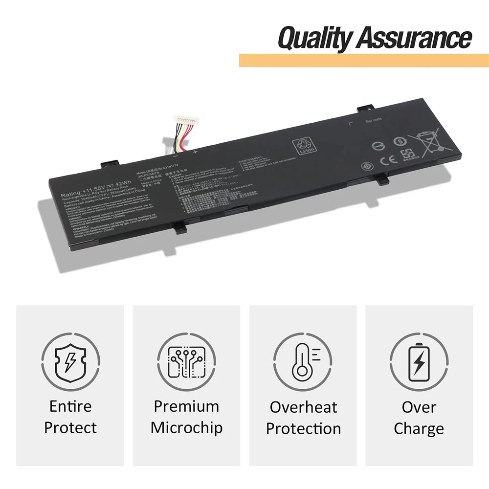 PC C31N1733 Laptop Battery Replacement  ASUS VivoBook Flip 14 TP412U TP412UA TP412FA TP412UA-IH31T TP412UA-EC059T TP412FA-EC551T