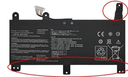 PC C41N1731 C41N1731-2 Laptop Battery For ASUS ROG Strix Gl704 GL504GM GL504GW GL504GS G515GV GL704GM 15.4V 66Wh