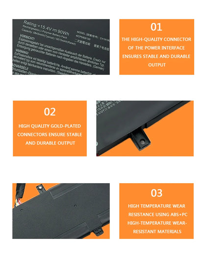 PC C41N1906 C41N1906-1 Laptop Battery For ASUS GX550LWS GX550LXS FA506QR FA506QM FA706IH FA706QR FX506HC FX506HM FX706H