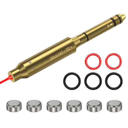 CAL 177 Red Laser Boresighter Cartridge Dot Sight  Pistol & Rifle Scope - Hunting Accessory Training Shoot Sight