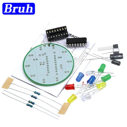 CD4017 Colorful Voice Control Rotating LED Light Kit DC 5V Electronic Manufacturing Diy Kit Spare Parts Student Laboratory