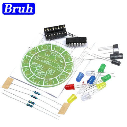 CD4017 Colorful Voice Control Rotating LED Light Kit DC 5V Electronic Manufacturing Diy Kit Spare Parts Student Laboratory