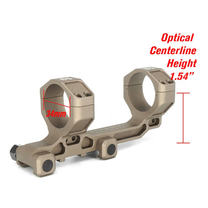 COMM C1 Modular Mount 1.54"/1.70" Optical Centerline Height 30/34mm Ring Size ScopeMount With Offset Optic Red Dot Sight Adapter