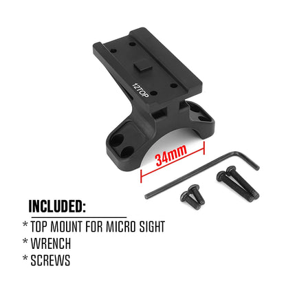 COMM C1 Modular Mount 1.54"/1.70" Optical Centerline Height 30/34mm Ring Size ScopeMount With Offset Optic Red Dot Sight Adapter