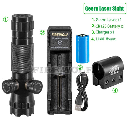 CX Laser Pointer Pen Green Laser Can Be Adjusted Up And Down Left Right Infrared Set Sight Calibrator Hand-adjusted Laser Pointe