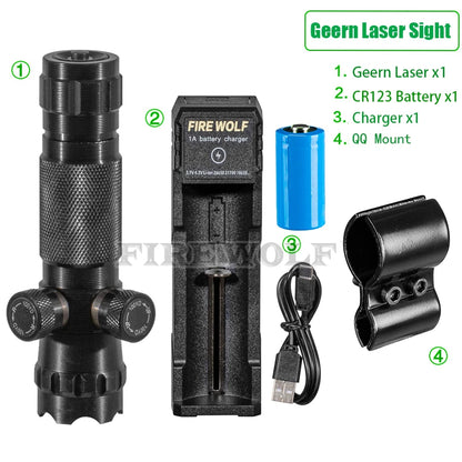 CX Laser Pointer Pen Green Laser Can Be Adjusted Up And Down Left Right Infrared Set Sight Calibrator Hand-adjusted Laser Pointe