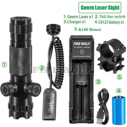 CX Laser Pointer Pen Green Laser Can Be Adjusted Up And Down Left Right Infrared Set Sight Calibrator Hand-adjusted Laser Pointe