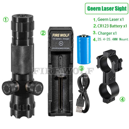 CX Laser Pointer Pen Green Laser Can Be Adjusted Up And Down Left Right Infrared Set Sight Calibrator Hand-adjusted Laser Pointe