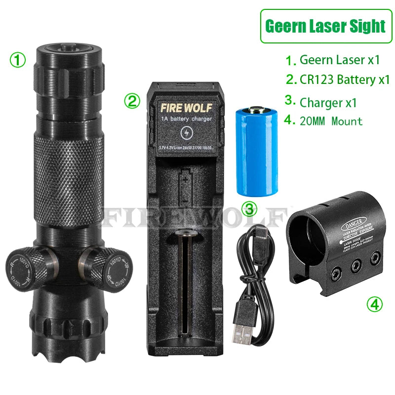 CX Laser Pointer Pen Green Laser Can Be Adjusted Up And Down Left Right Infrared Set Sight Calibrator Hand-adjusted Laser Pointe