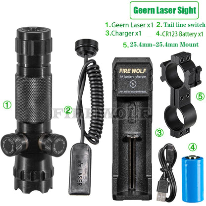 CX Laser Pointer Pen Green Laser Can Be Adjusted Up And Down Left Right Infrared Set Sight Calibrator Hand-adjusted Laser Pointe