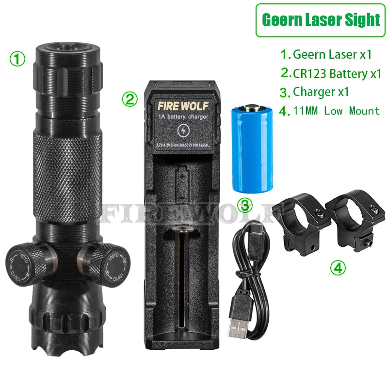 CX Laser Pointer Pen Green Laser Can Be Adjusted Up And Down Left Right Infrared Set Sight Calibrator Hand-adjusted Laser Pointe