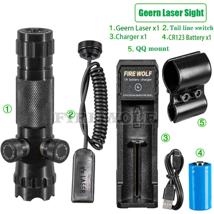 CX Laser Pointer Pen Green Laser Can Be Adjusted Up And Down Left Right Infrared Set Sight Calibrator Hand-adjusted Laser Pointe