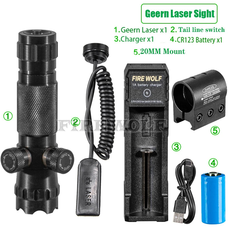 CX Laser Pointer Pen Green Laser Can Be Adjusted Up And Down Left Right Infrared Set Sight Calibrator Hand-adjusted Laser Pointe