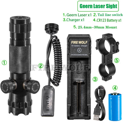 CX Laser Pointer Pen Green Laser Can Be Adjusted Up And Down Left Right Infrared Set Sight Calibrator Hand-adjusted Laser Pointe