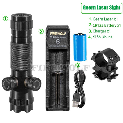 CX Laser Pointer Pen Green Laser Can Be Adjusted Up And Down Left Right Infrared Set Sight Calibrator Hand-adjusted Laser Pointe