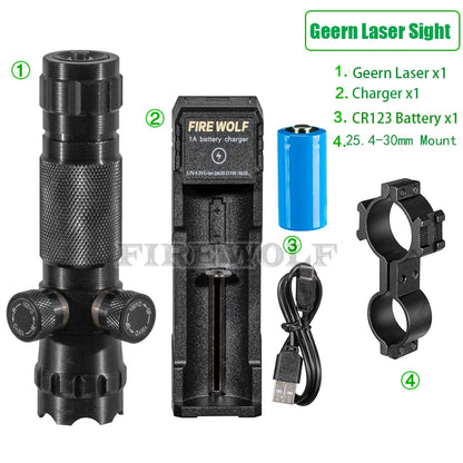 CX Laser Pointer Pen Green Laser Can Be Adjusted Up And Down Left Right Infrared Set Sight Calibrator Hand-adjusted Laser Pointe