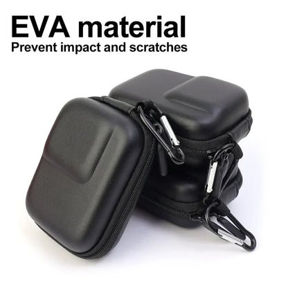 Camera Hard EVA Case For GoPro Hero 12 11 10 9 8 Protective Shell Storage Bag with Hook Portable Shockproof Carrying Bags