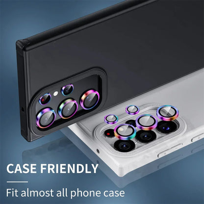 PC Camera Lens Protetor For Samsung S25 S24 ultra S24 S23 S22 ultra Case Tempered Glass Film Titanium Alloy Ring Phone Accessories