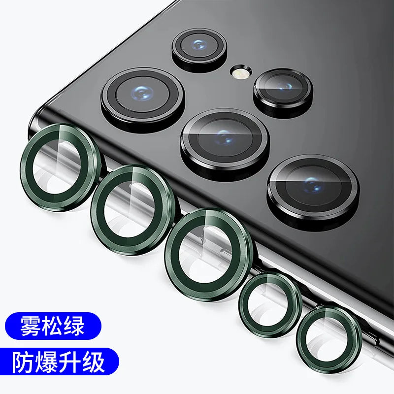 PC Camera Lens Protetor For Samsung S25 S24 ultra S24 S23 S22 ultra Case Tempered Glass Film Titanium Alloy Ring Phone Accessories