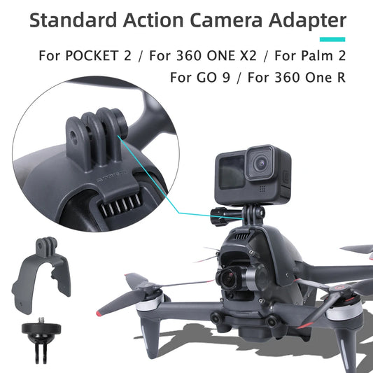 Camera Top Bracket  GoPro Sports Action Camera Adapter Mount Clamp Holder Fix Expansion Kit  DJI FPV Accessories