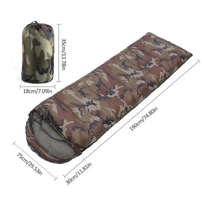 PC Camouflage Sleeping Bag Ultralight Waterproof Hiking Sleeping Bag Cotton