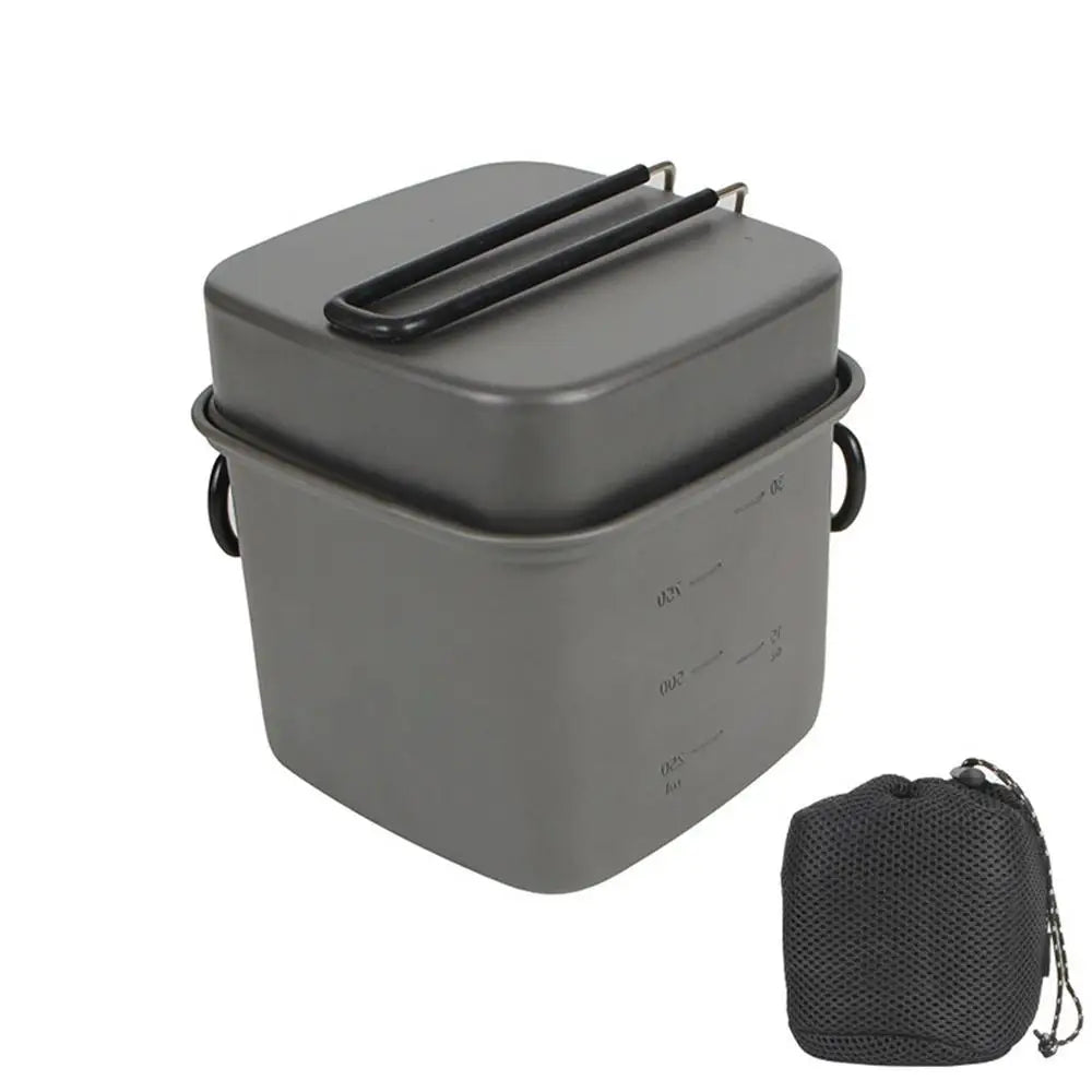 PC Camp Cookware Camping Pots Aluminum Outdoor Non-Stick Camping Cookware L