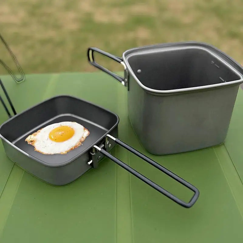 PC Camp Cookware Camping Pots Aluminum Outdoor Non-Stick Camping Cookware L