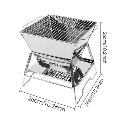 PC Camp Stove Wood Mini Wood Burning Stainless Steel BBQ Camping Stove Wood