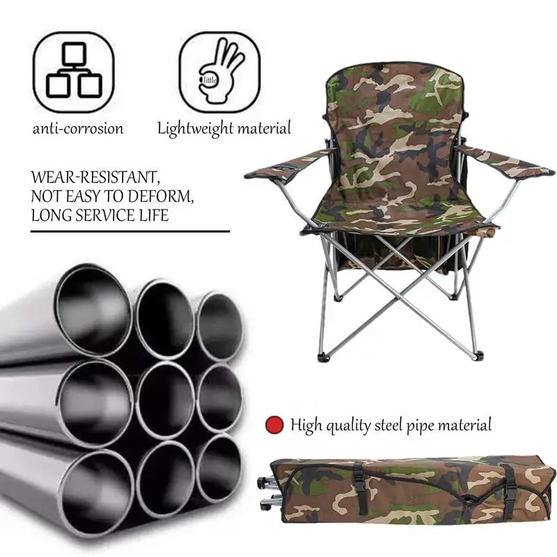 PC Camping Chair With Canopy Portable Fishing Stool Comt Lightweight Foldab