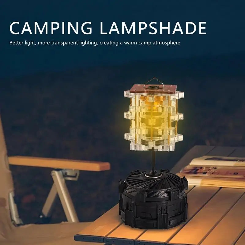 PC Camping Lantern Shade Outdoor Acrylic Flashlight Lampshade Romantic Atmo