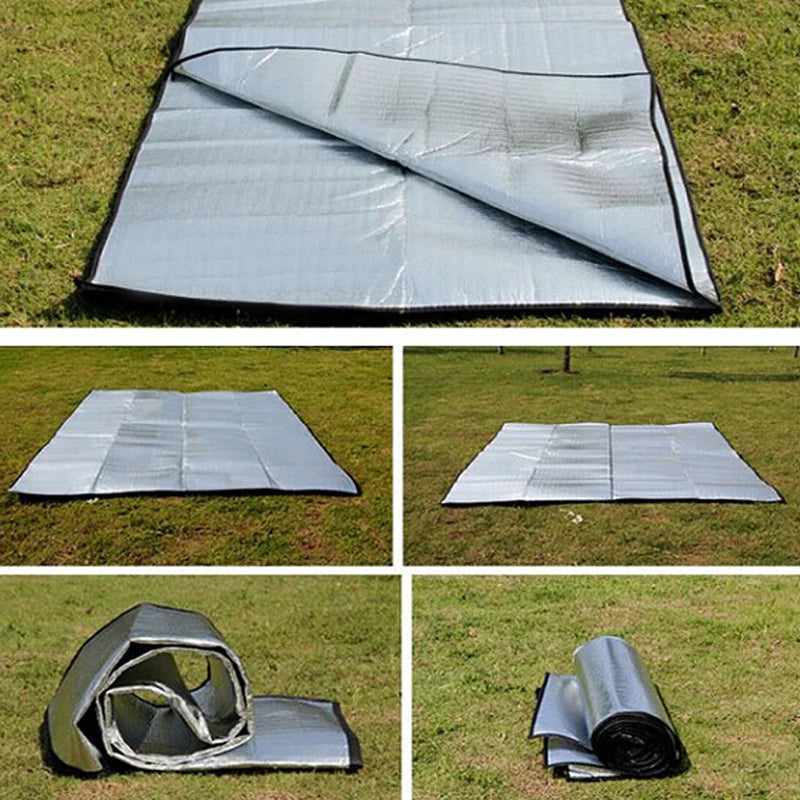 PC Camping Mat Foam Foil Blanket  Aluminum Insulation Foam Foil Mat Sleepin